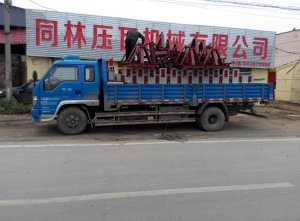 双层压瓦机装车